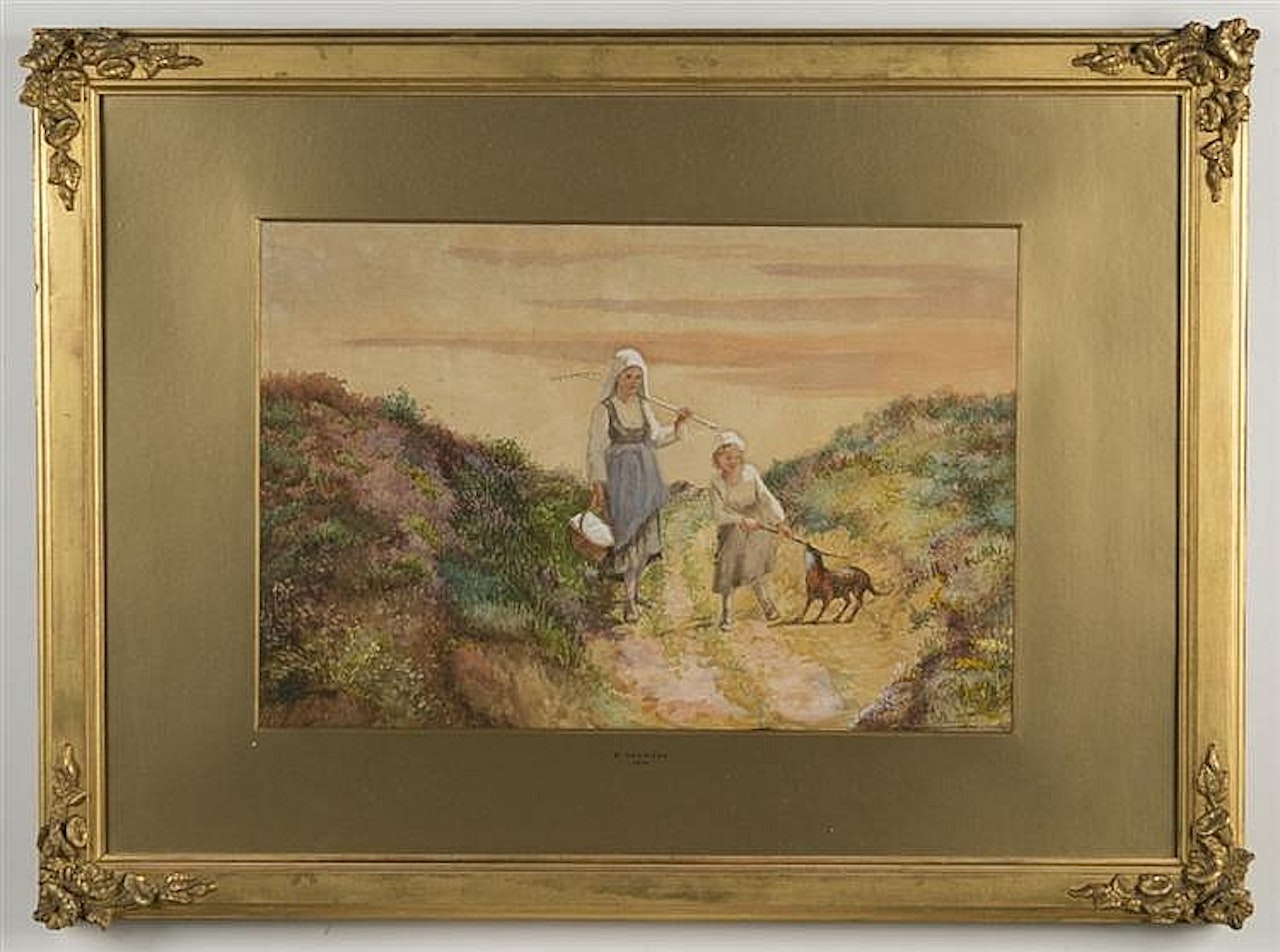 TWO GENRE SCENES by English School