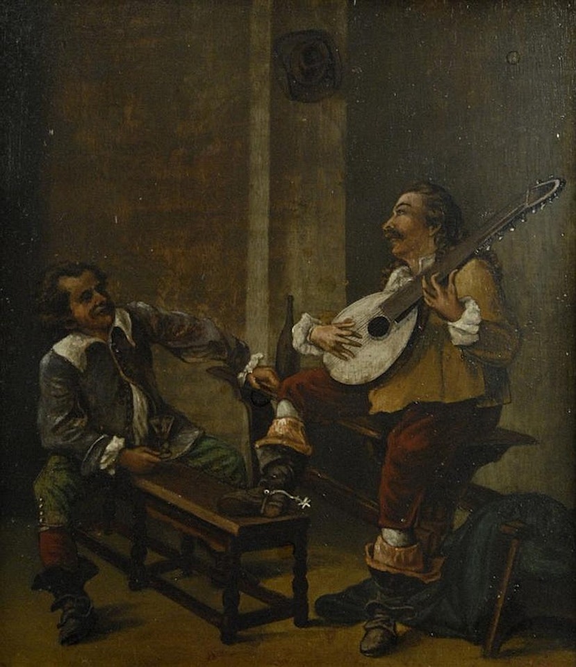 CAVALIER WITH MANDOLIN by Continental School