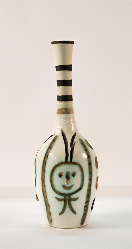 BOTTLE VASE WITH FACES by Pablo Picasso