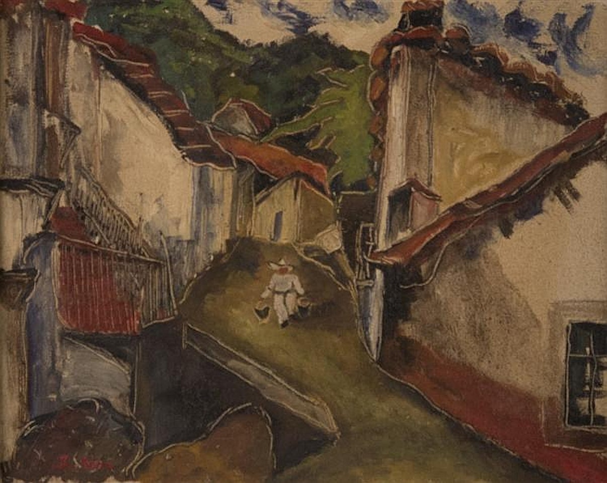 MEXICAN VILLAGE SCENE by Mexican School