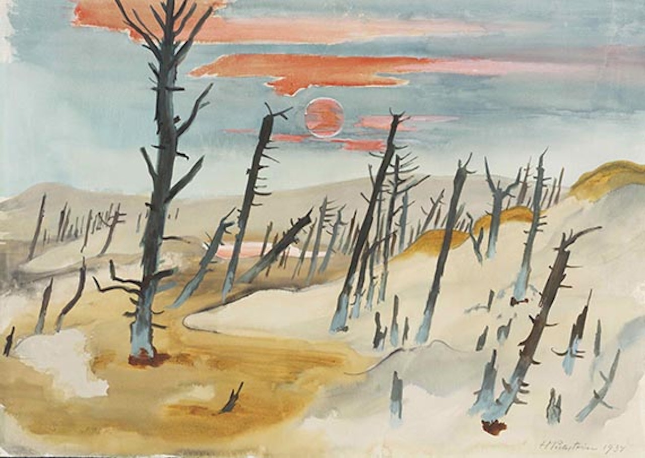 Der tote Wald - Lonske Düne by Max Pechstein