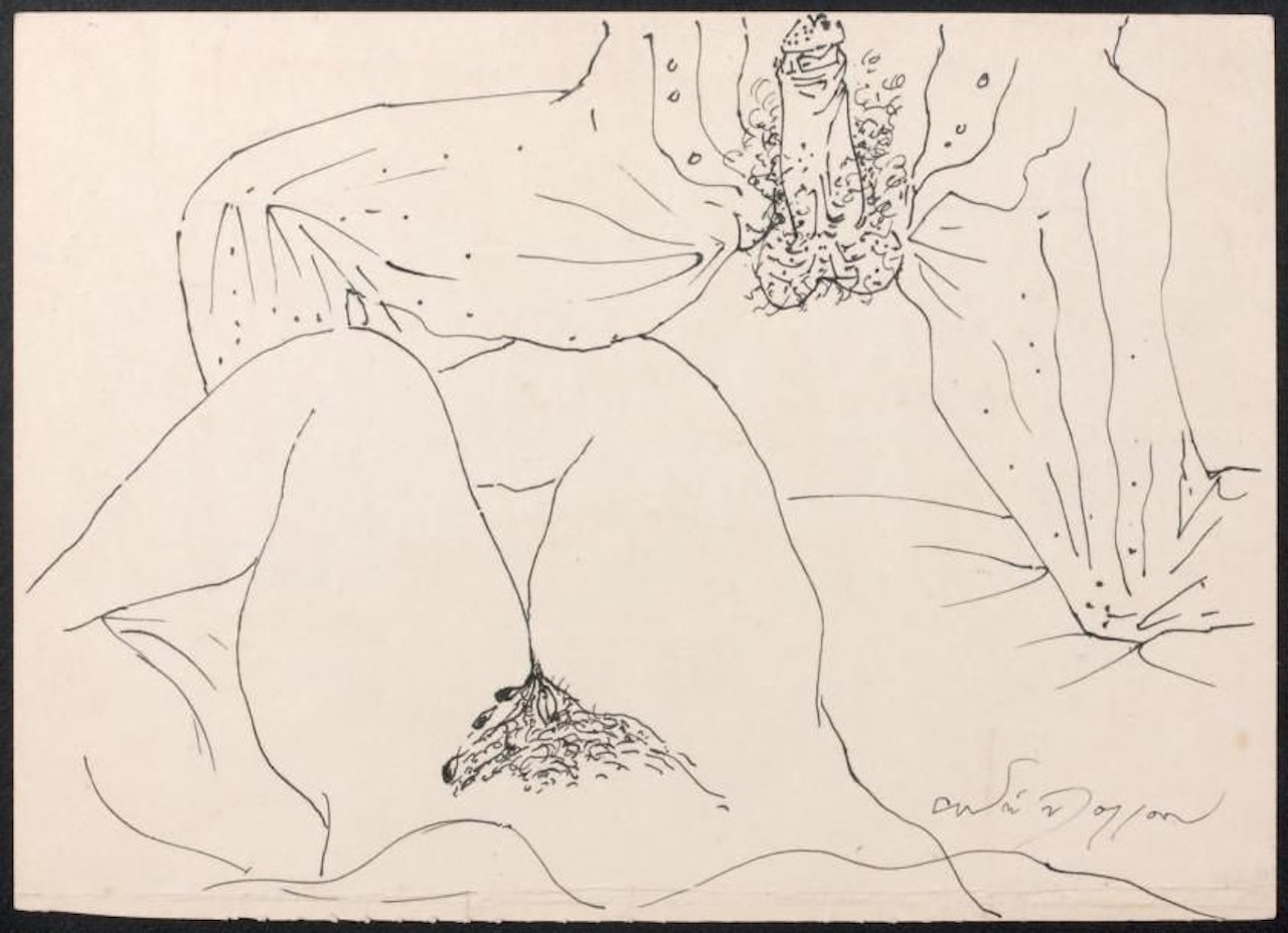 Original signed ink drawing by André Masson