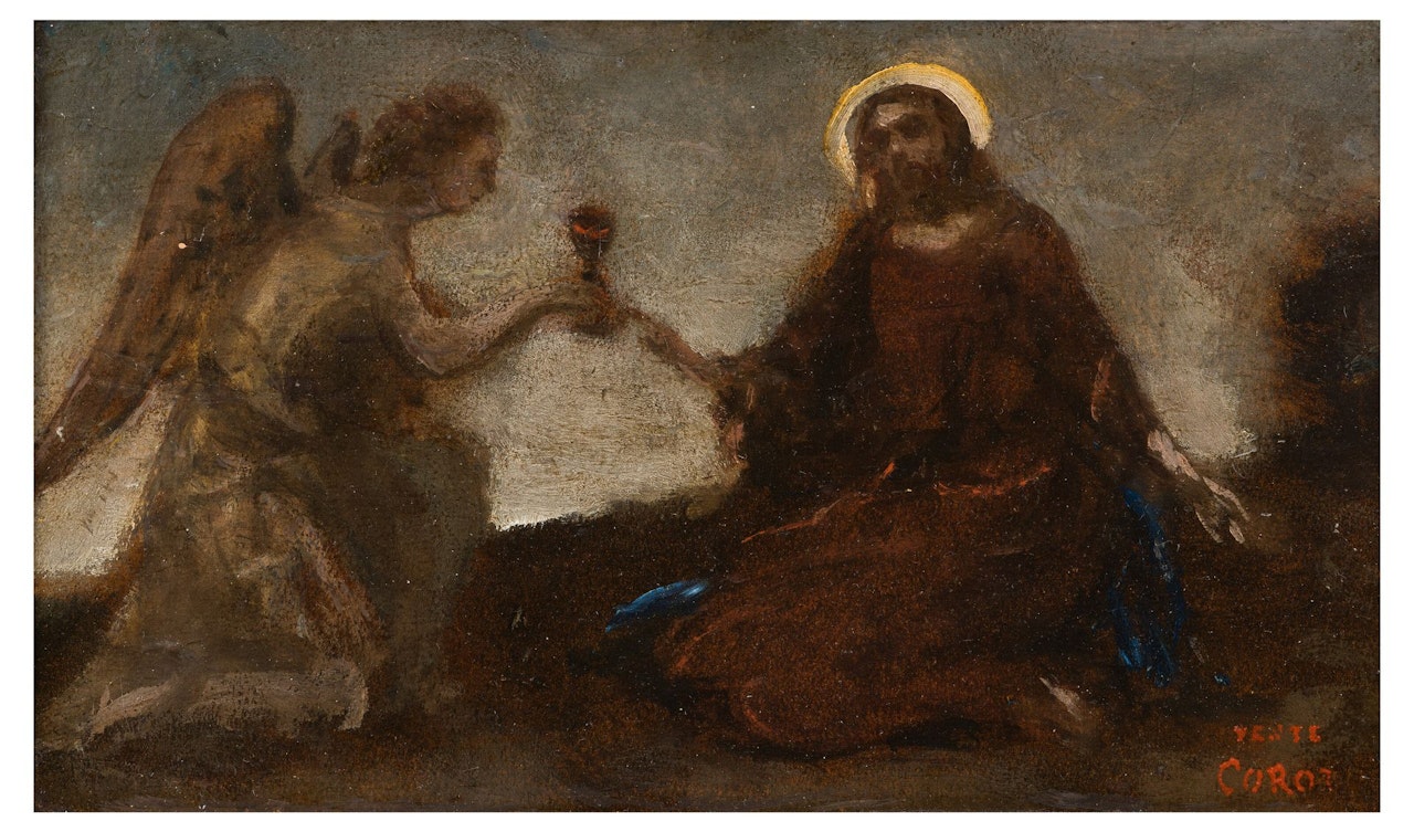 Christ in the Garden of Olives by Jean Baptiste Camille Corot