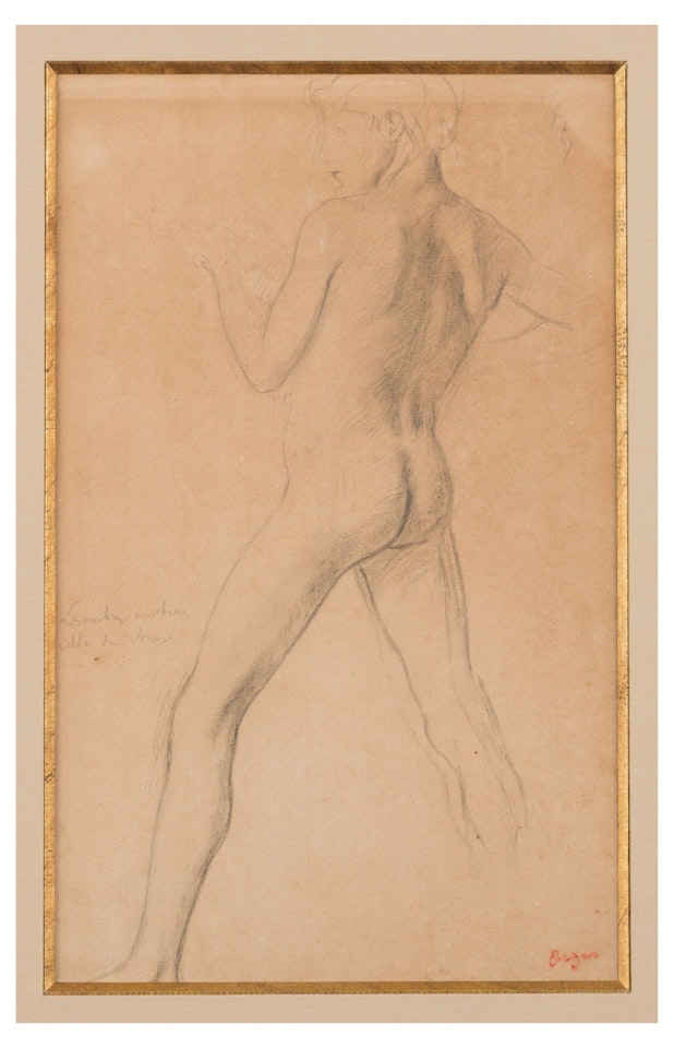 Study for Young Spartan Girls Practicing Wrestling. by Edgar Degas
