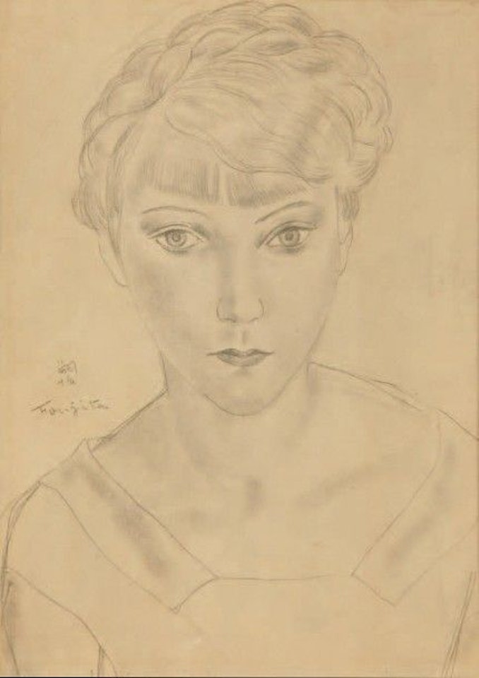 Portrait of a woman (Marie-Berthe Aurenche) by Leonard Tsuguharu Foujita