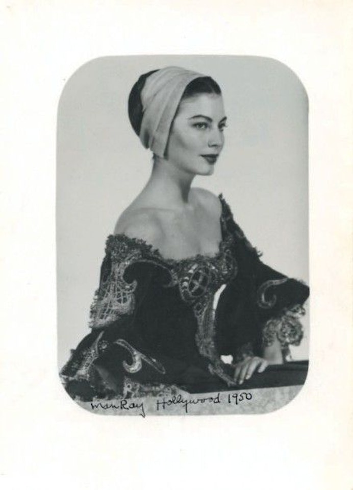 PORTRAIT OF AVA GARDNER; ORIGINAL SIGNED PHOTOGRAPH Hollywood by Man Ray