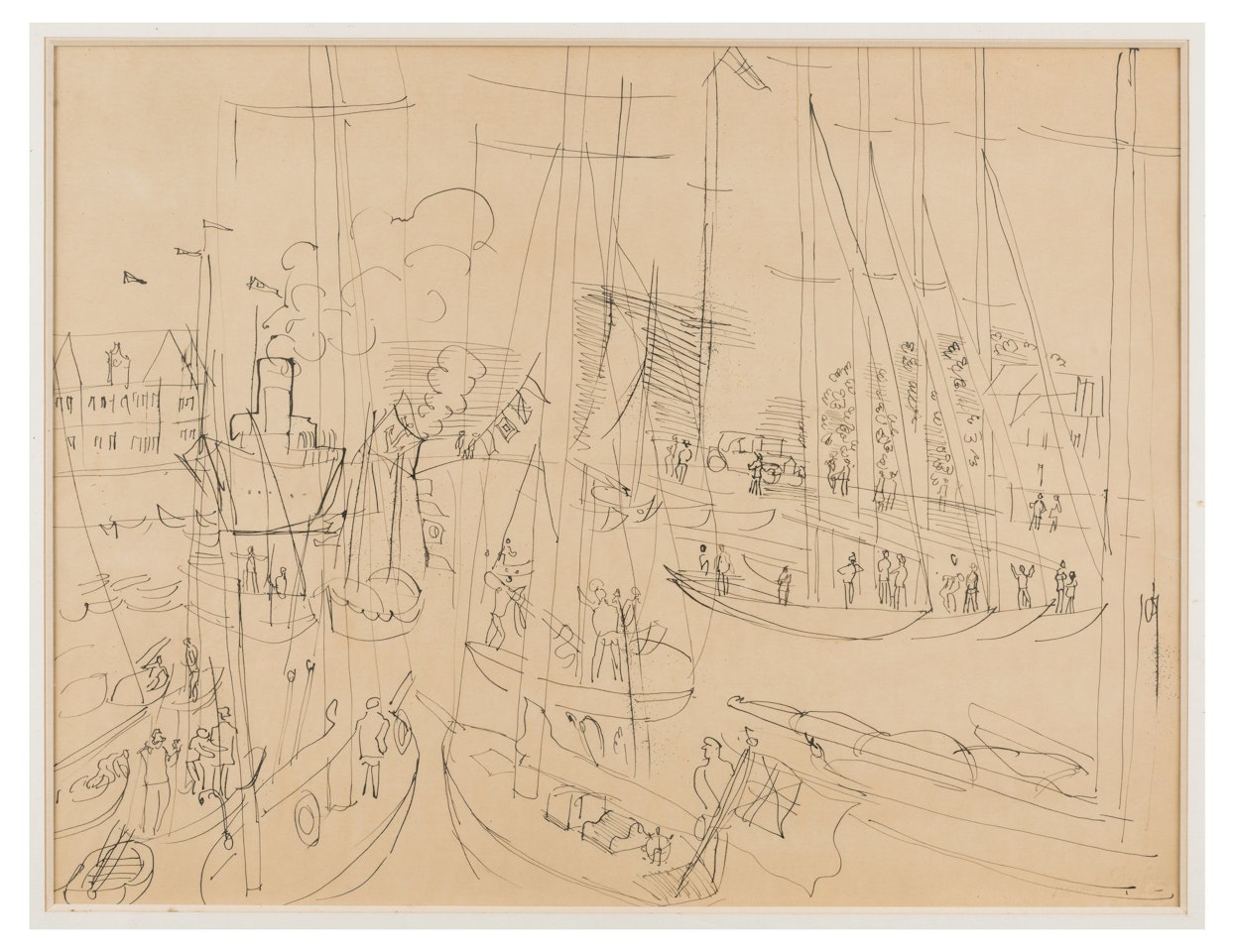 Sailboats in Deauville by Jean Dufy