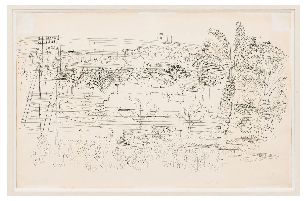 The train in Antibes by Jean Dufy