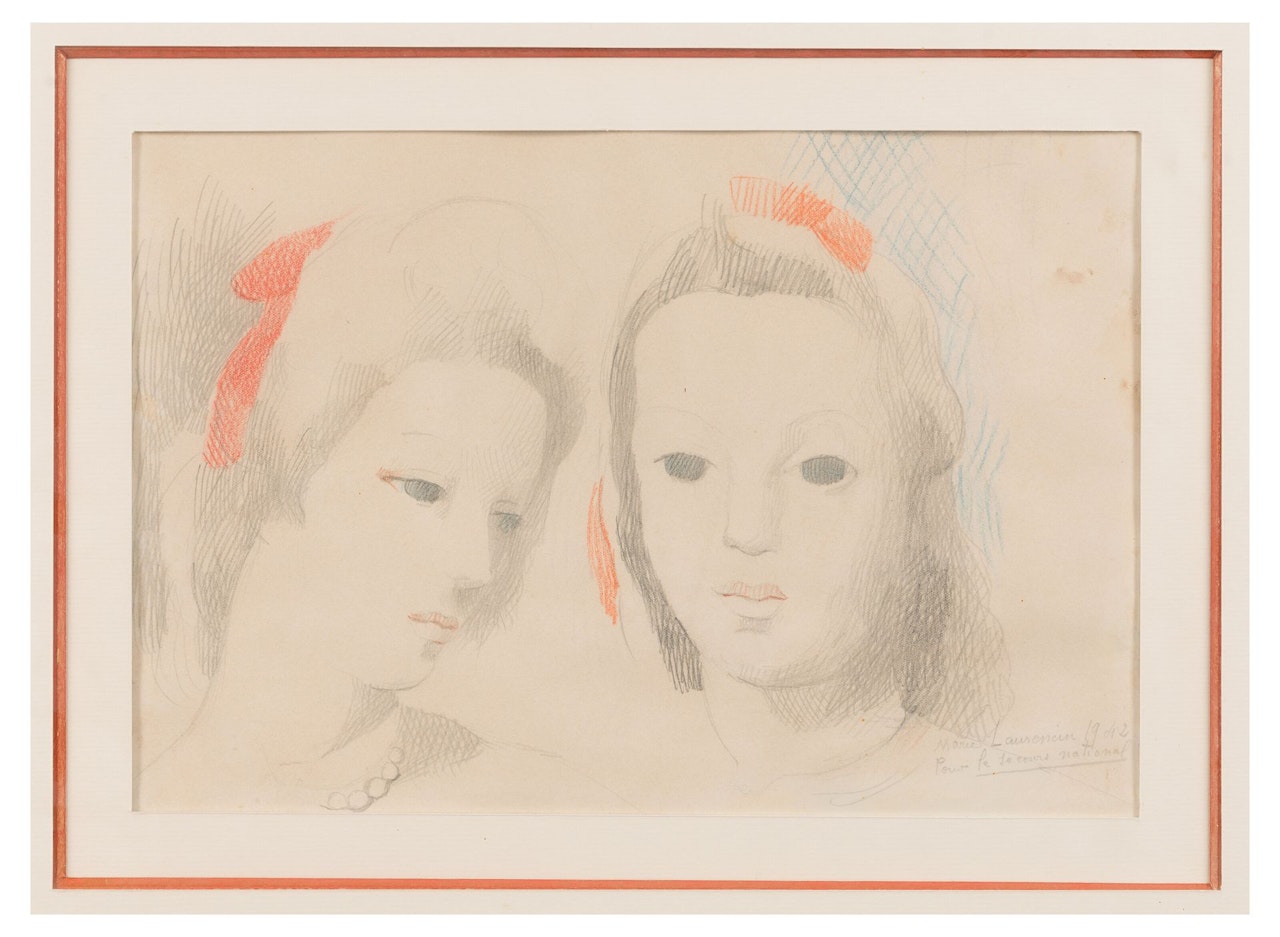 Two heads of a woman by Marie Laurencin