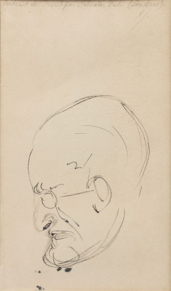 Portrait of Sigmund Freud, in profile. by Salvador Dali