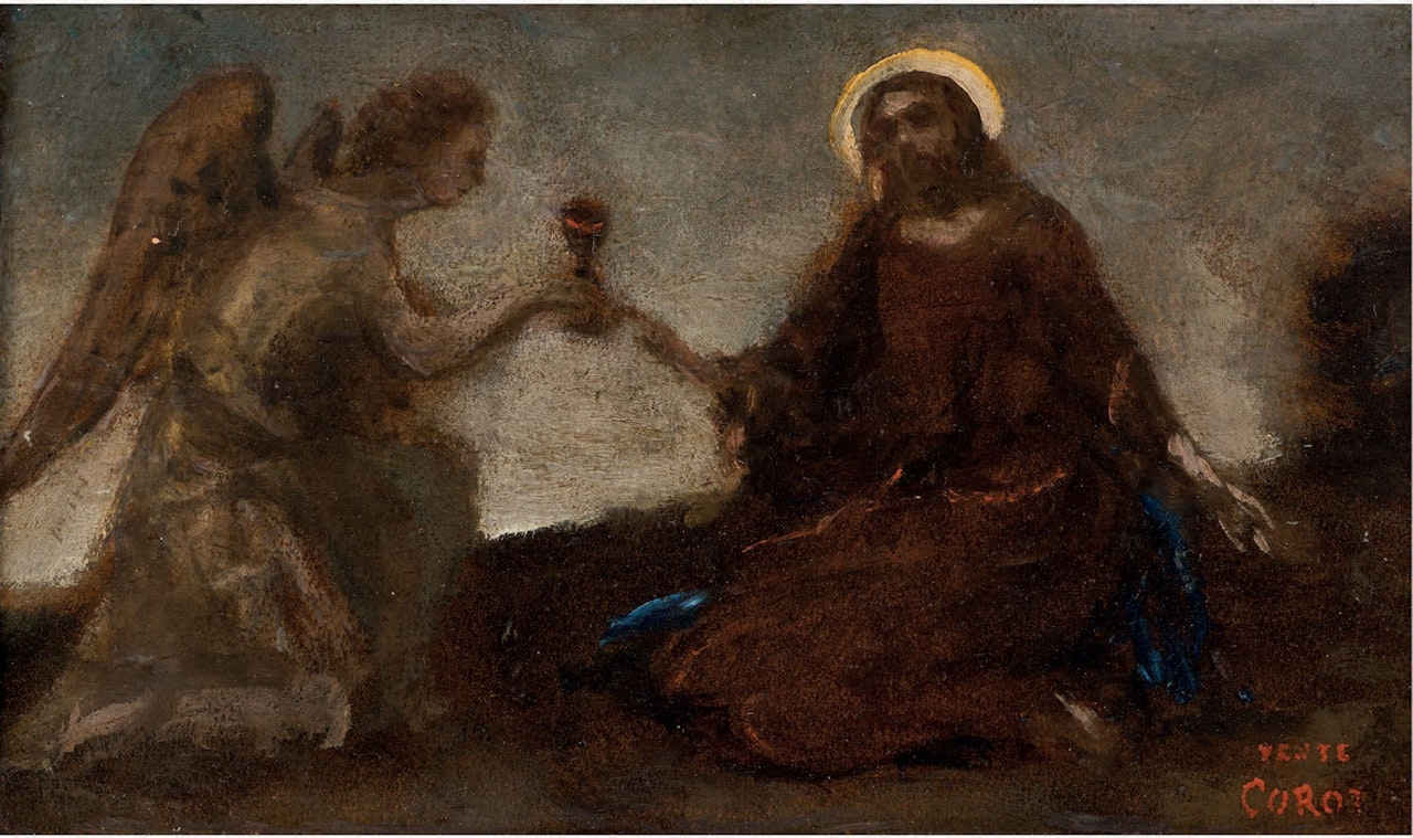 Christ in the Garden of Olives by Jean Baptiste Camille Corot