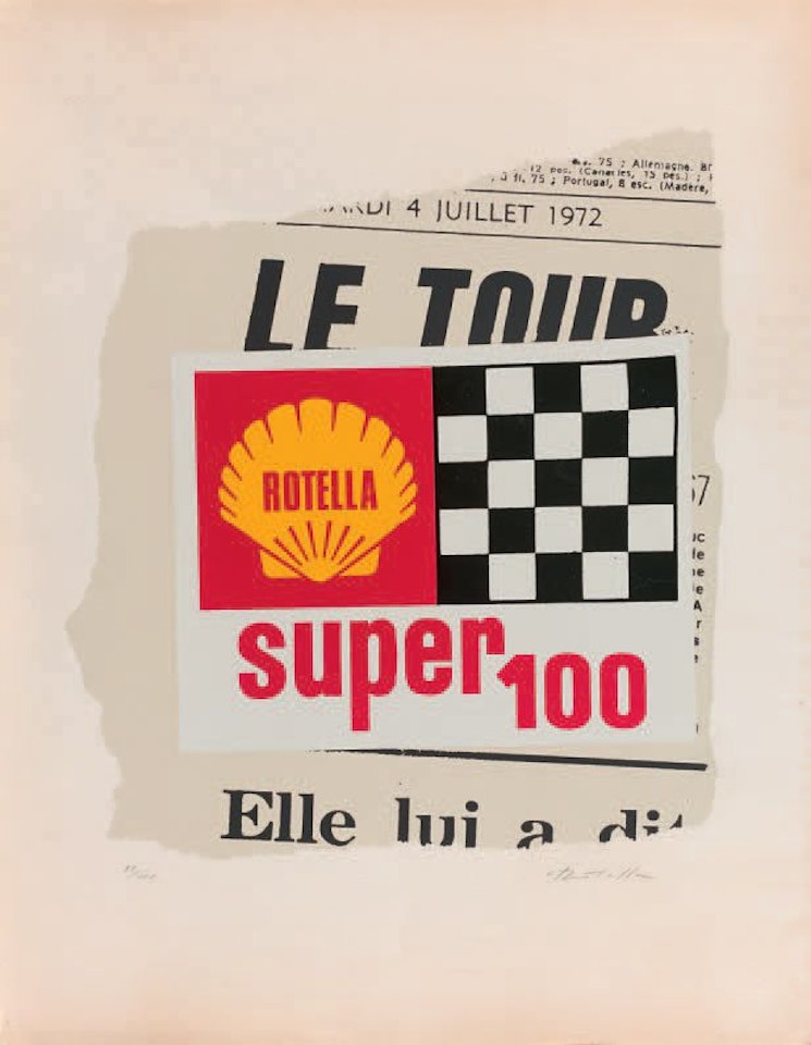 Torn poster (Rotella Super 100) by Mimmo Rotella