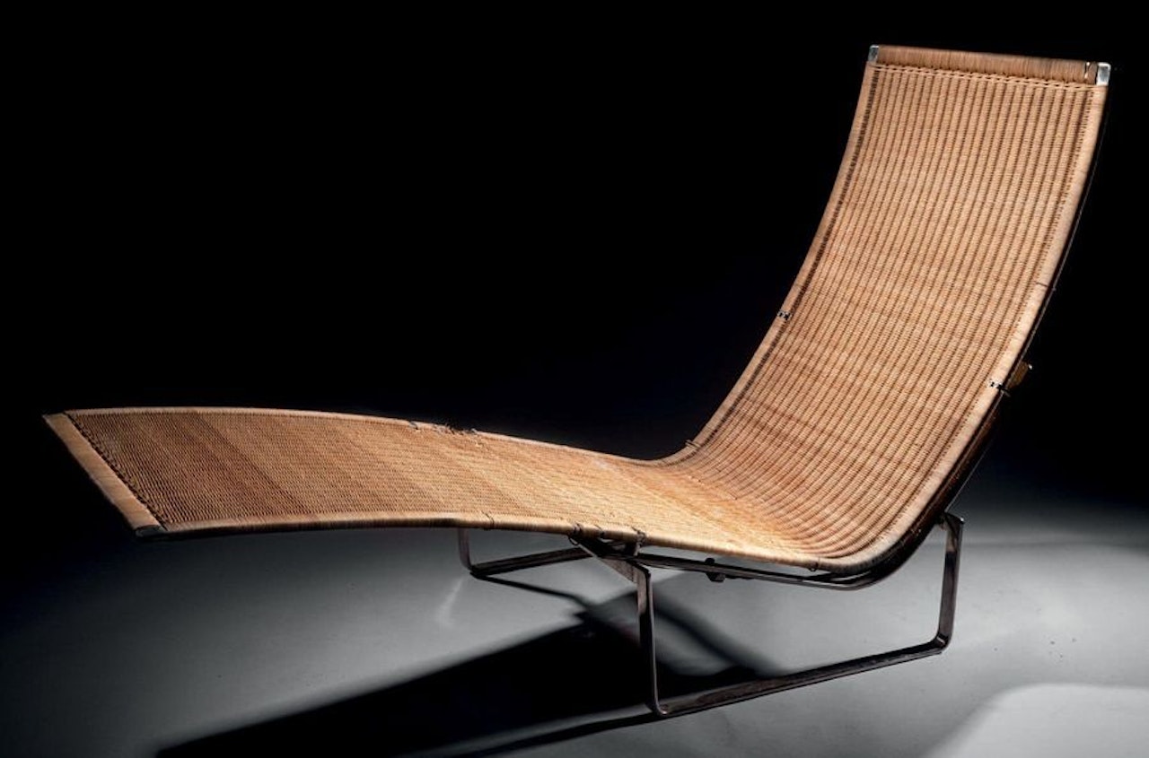 Lounge chair PK24 from the artist"s reference by Poul Kjaerholm
