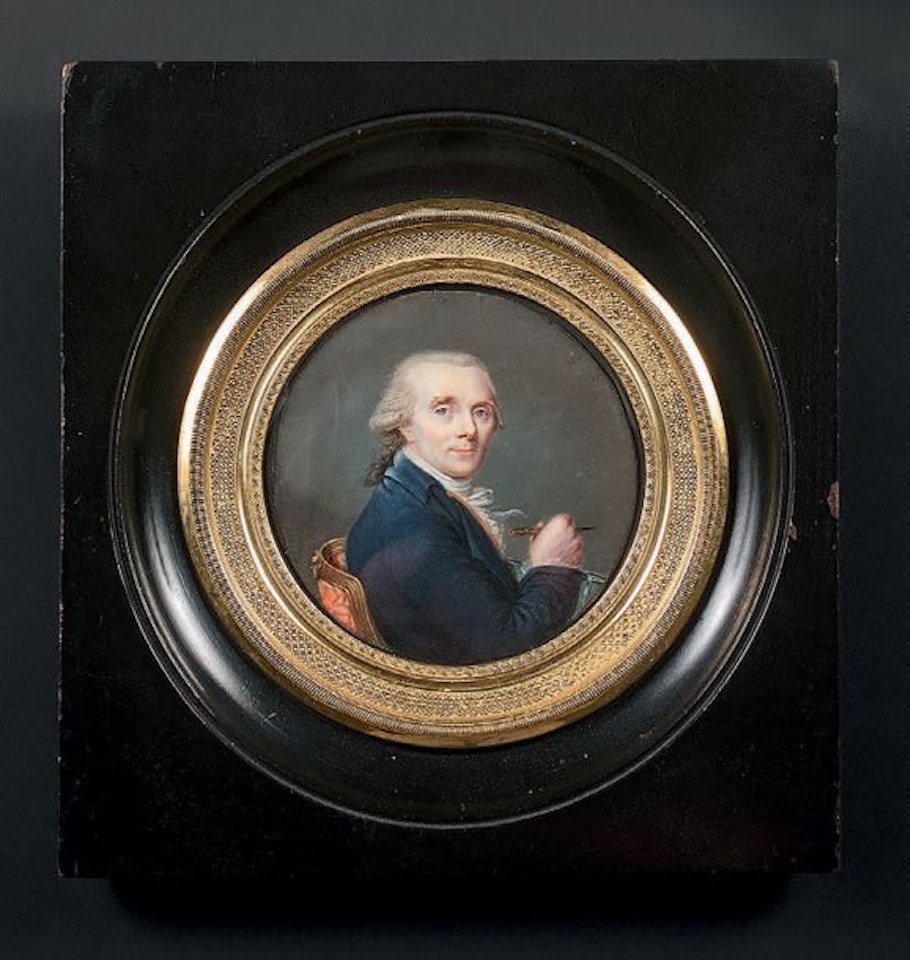 Portrait of the painter Jean-Laurent Mosnier, seated towards the right by French School