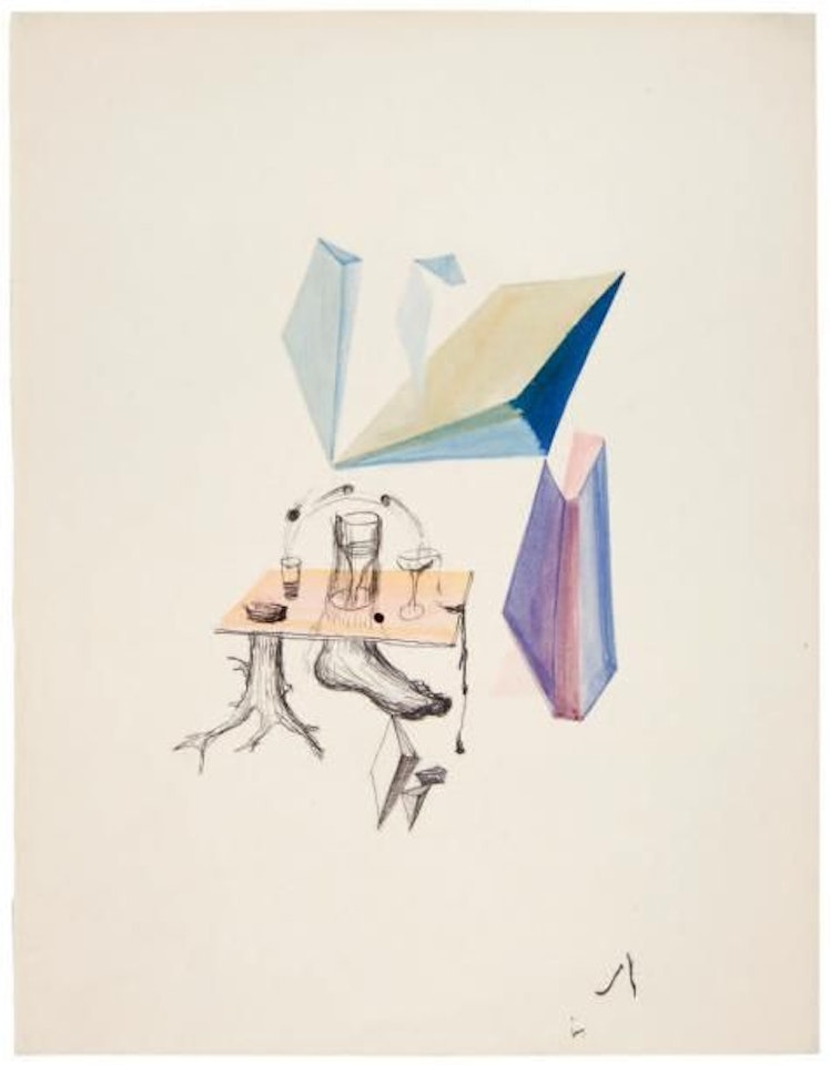ORIGINAL SIGNED WATERCOLOR DRAWING by Victor Brauner