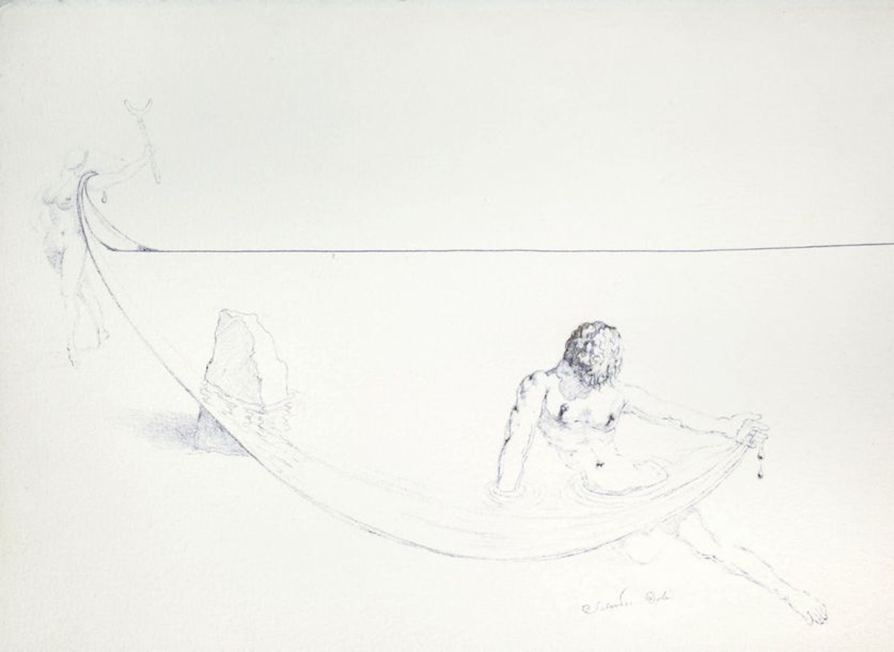 COUPLE IN THE BOAT by Salvador Dali