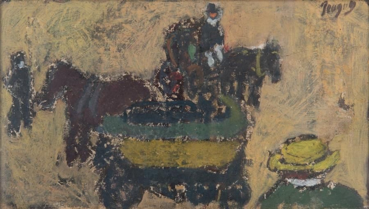 Cabins and passers-by by Jean Pougny