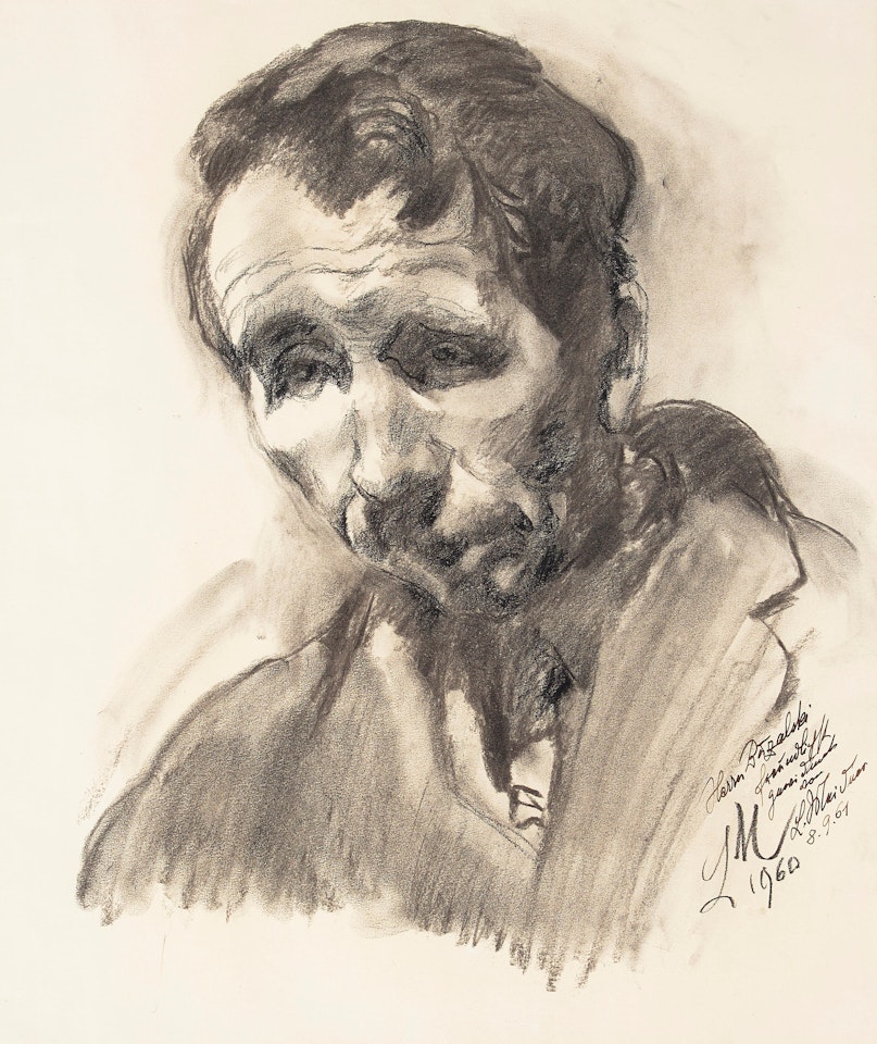 A portrait of a man by Ludwig Meidner