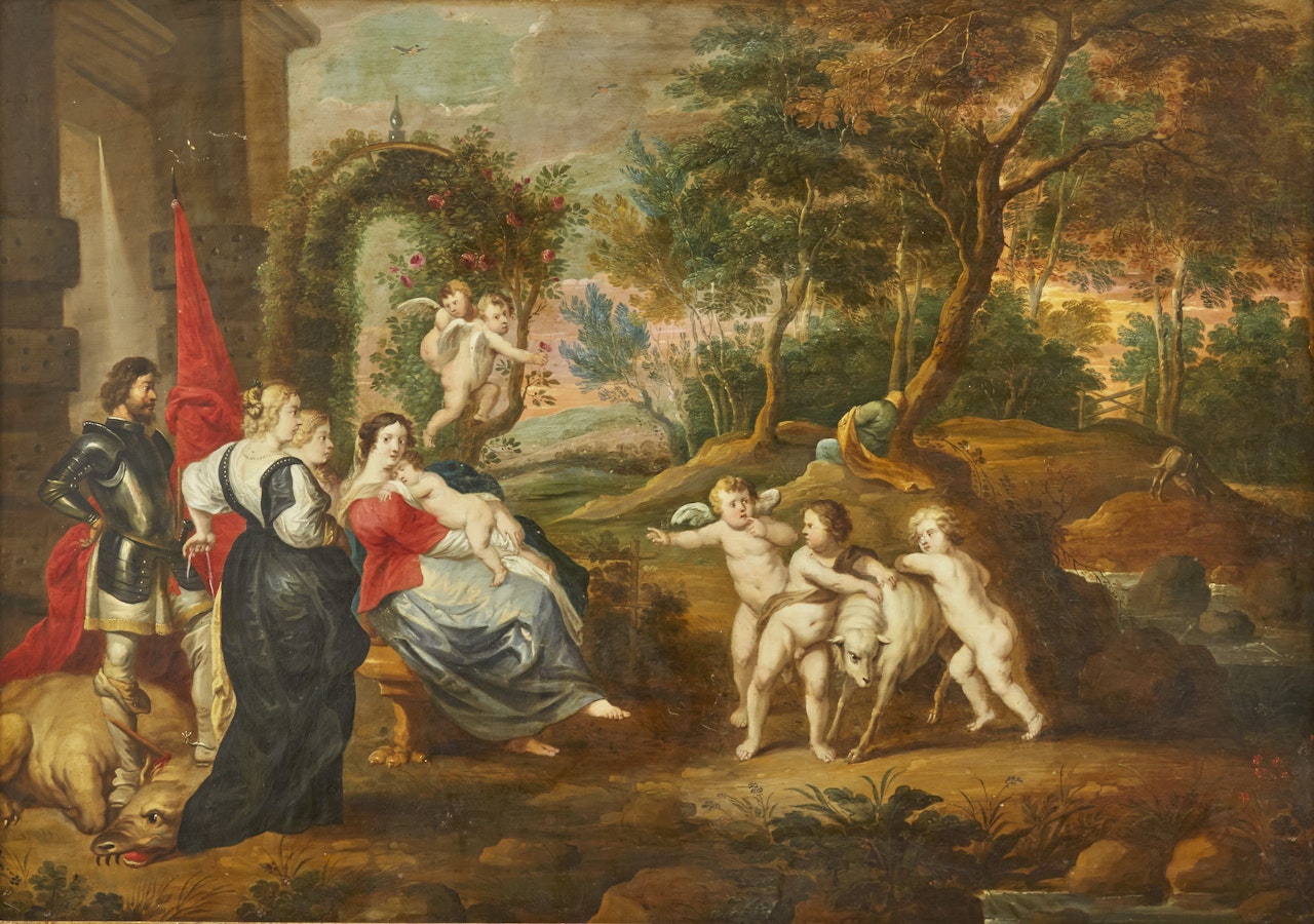 Rest on the Flight into Egypt, with Saints by Peter Paul Rubens