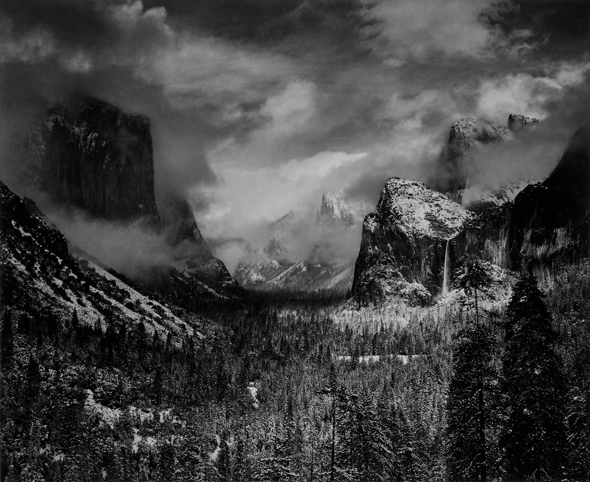 ‘Clearing Winter Storm, Yosemite National Park, California" by Ansel Adams
