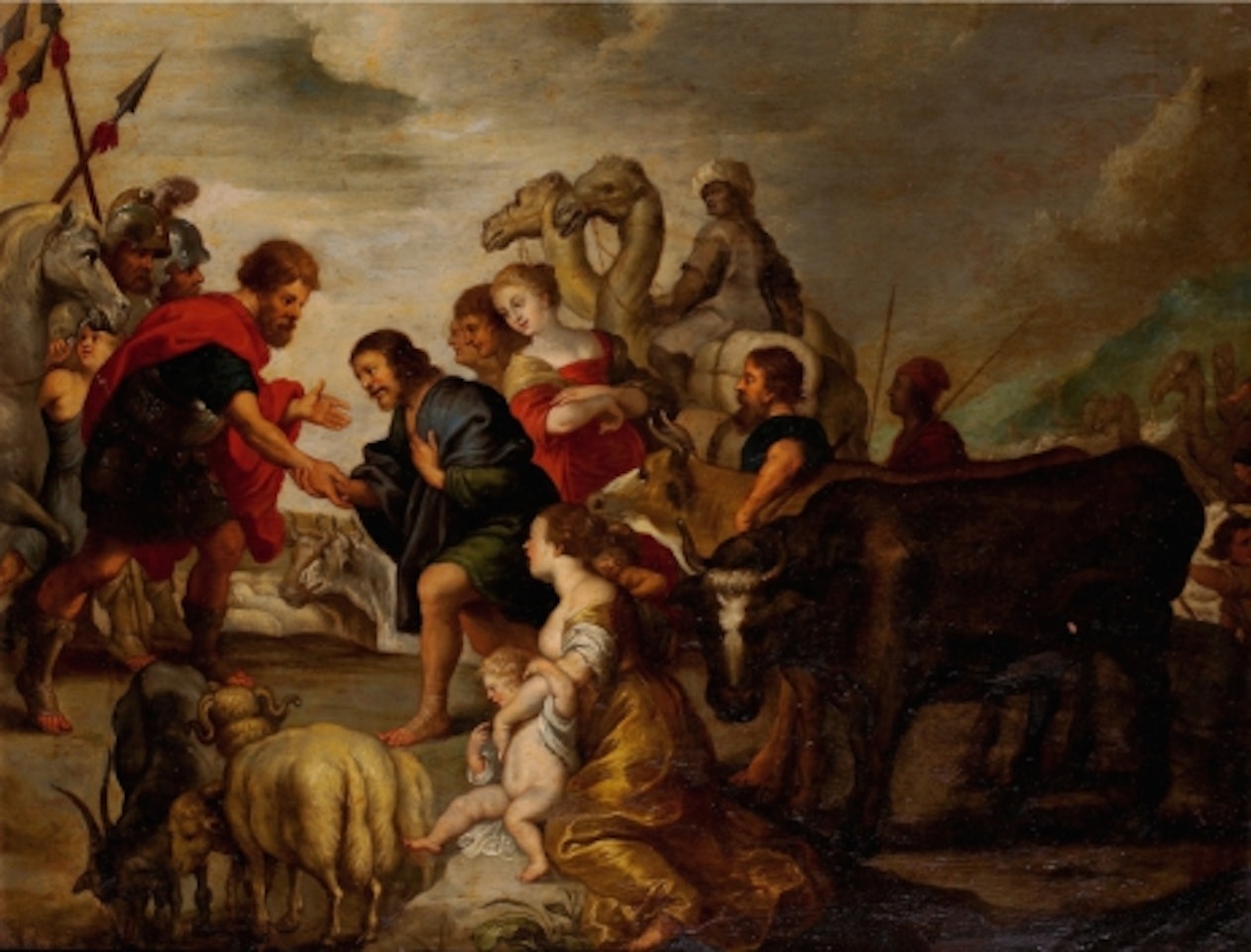 After jacob and esau are reconciled by Peter Paul Rubens