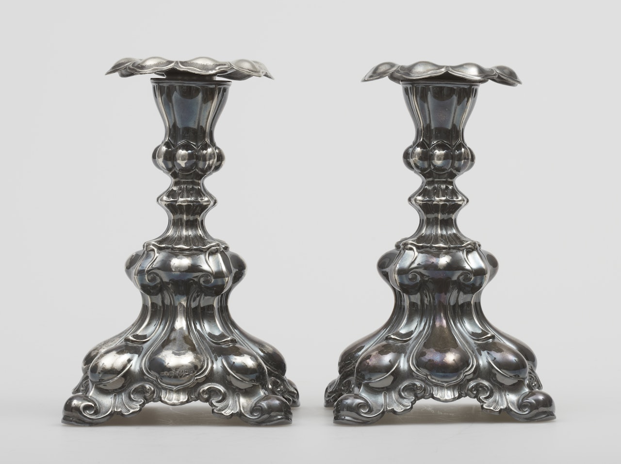 Candlesticks, a pair by Unknown (Baroque style)
