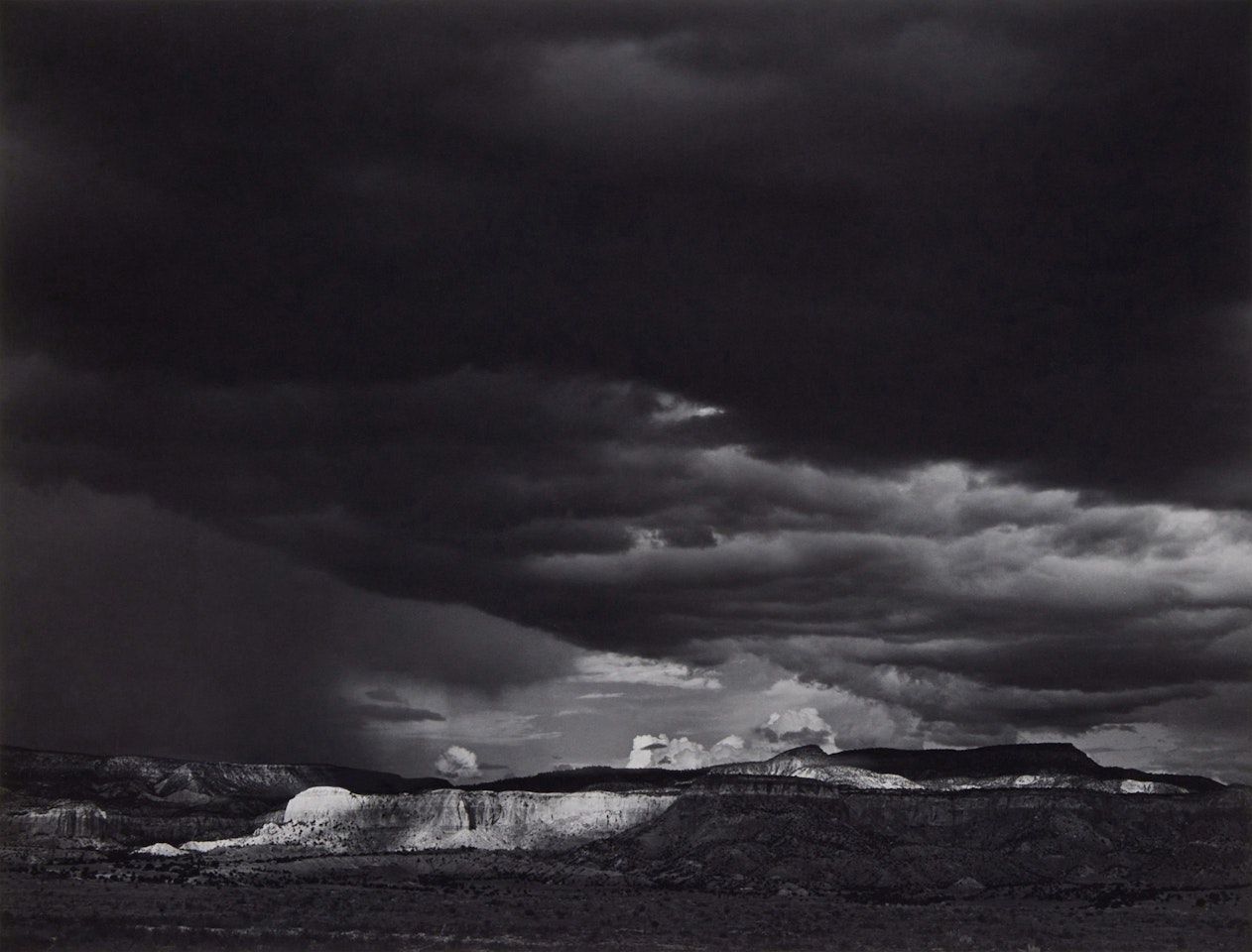 ‘Thunderstorm, Ghost Ranch, Chama Valley, New Mexico" by Ansel Adams