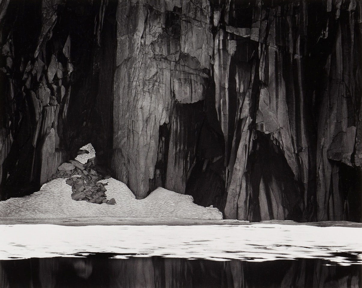 ‘Frozen Lake and Cliffs, Sequoia National Park, California" by Ansel Adams