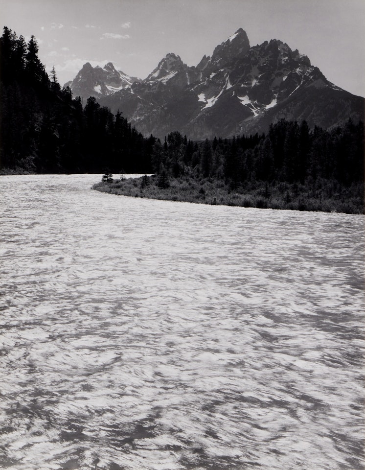 ‘The Snake River & the Tetons, Grand Teton National Park, Wyoming" by Ansel Adams