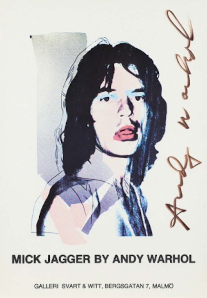 Affisch; "Mick Jagger by Andy Warhol" by Andy Warhol