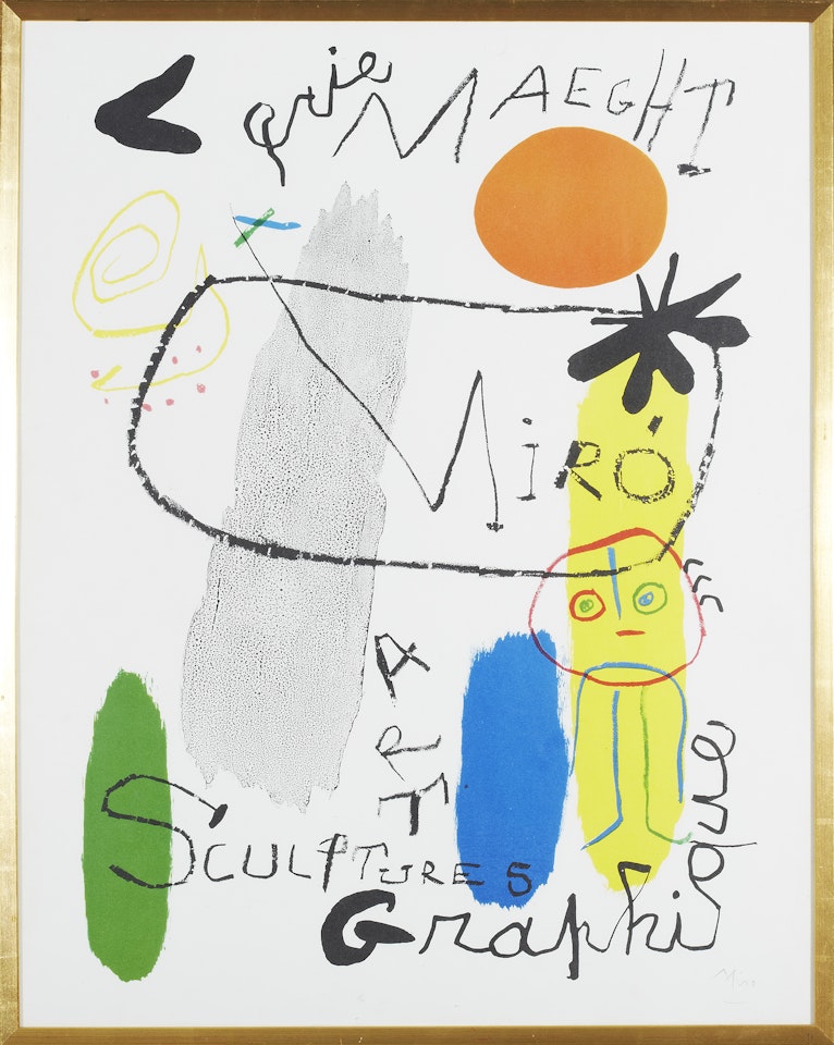 Poster for exhibition, Galerie Maeght by Joan Miró