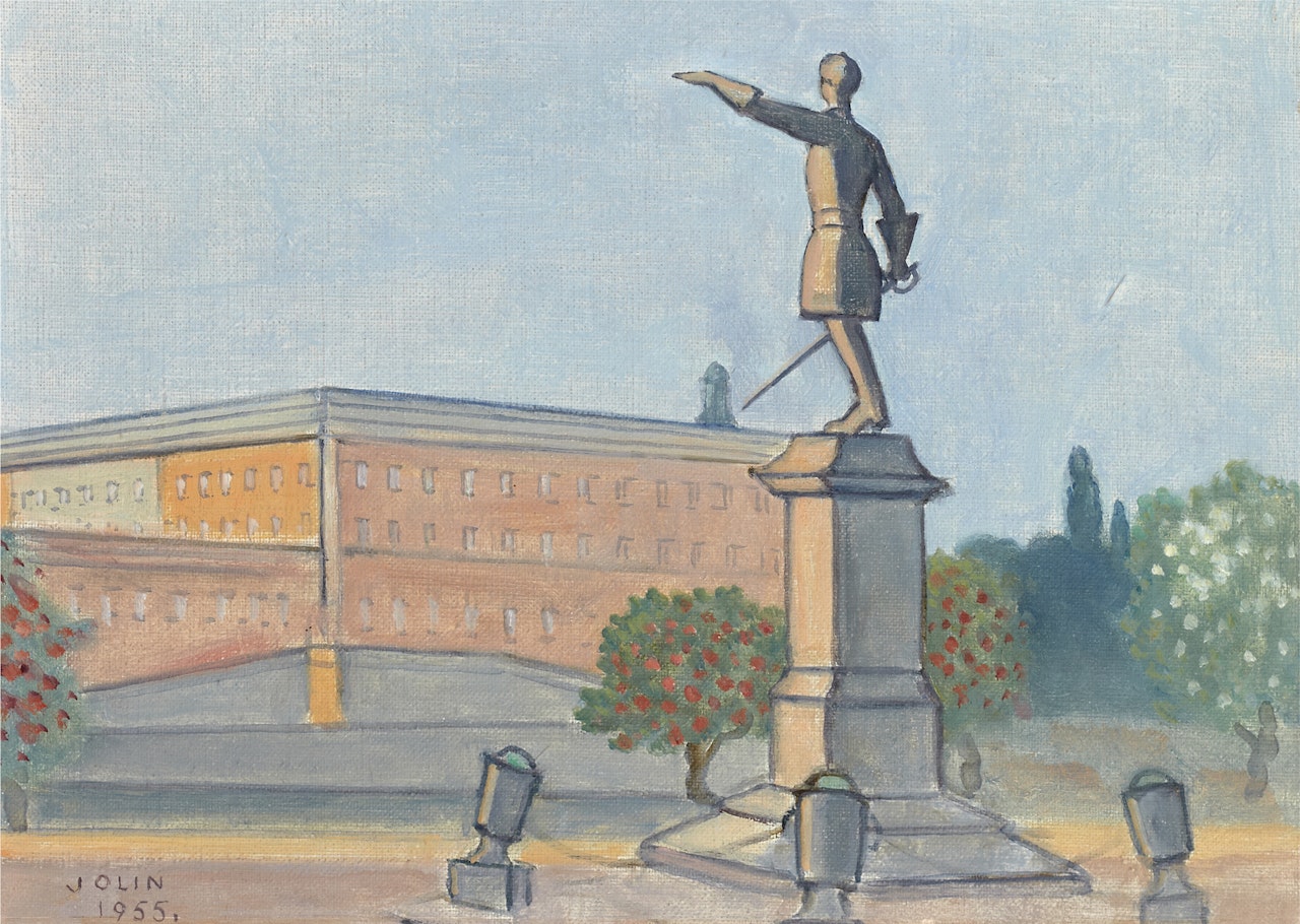 View from Kungsträdgården towards the castle by Einar Jolin
