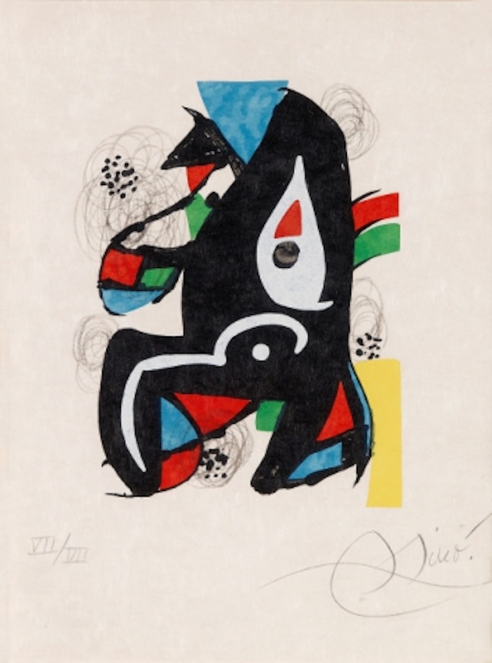 Untitled from ”La Mélodie acide”, plate 10 by Joan Miró