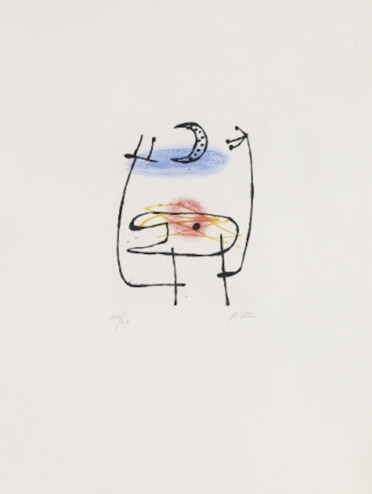 Untitled from ”La bague d"Aurore” plate 4 by Joan Miró