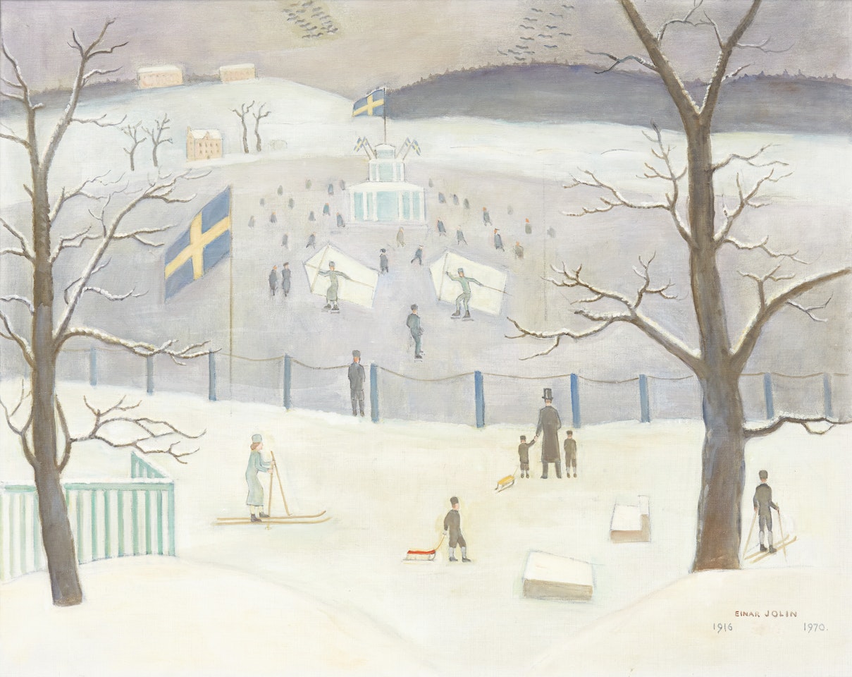 "The skating rink at Stallmästaregården" by Einar Jolin