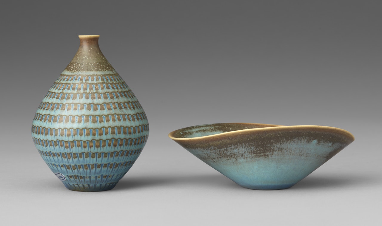 Bowl and saucer by Stig Lindberg