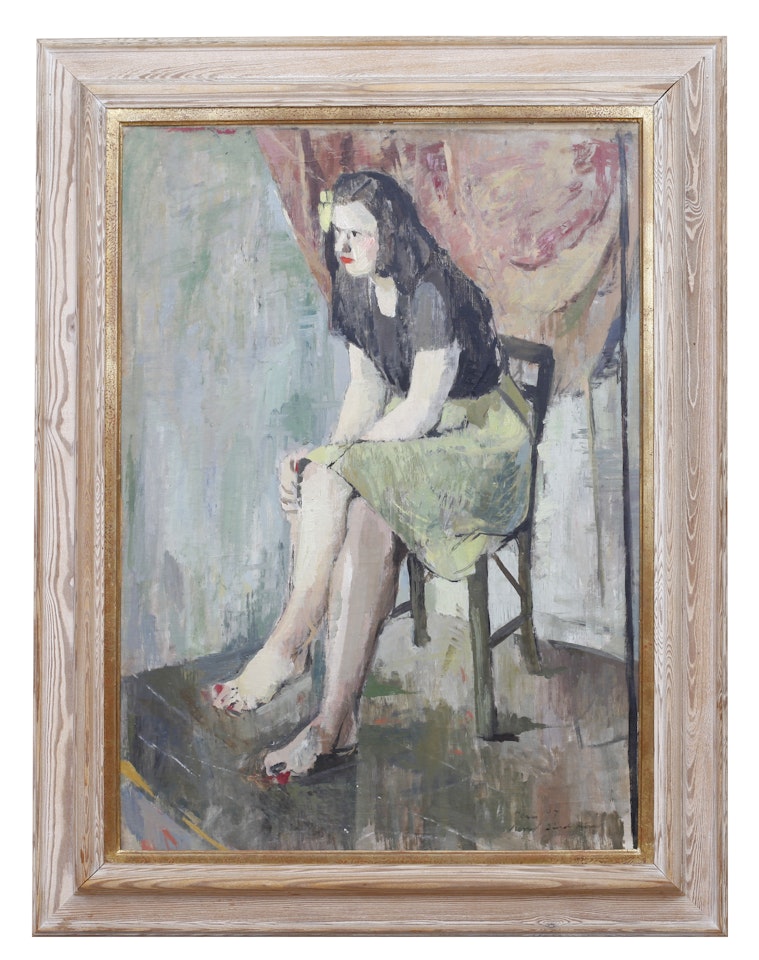 Girl portrait by Bengt Lindstrom