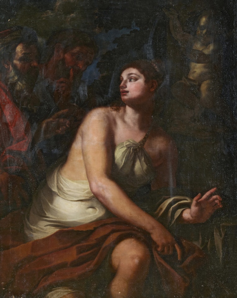 Susanna and the old men by Venetian School