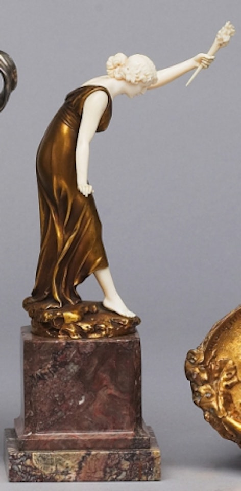"Greek woman with torch" by Ferdinand Preiss