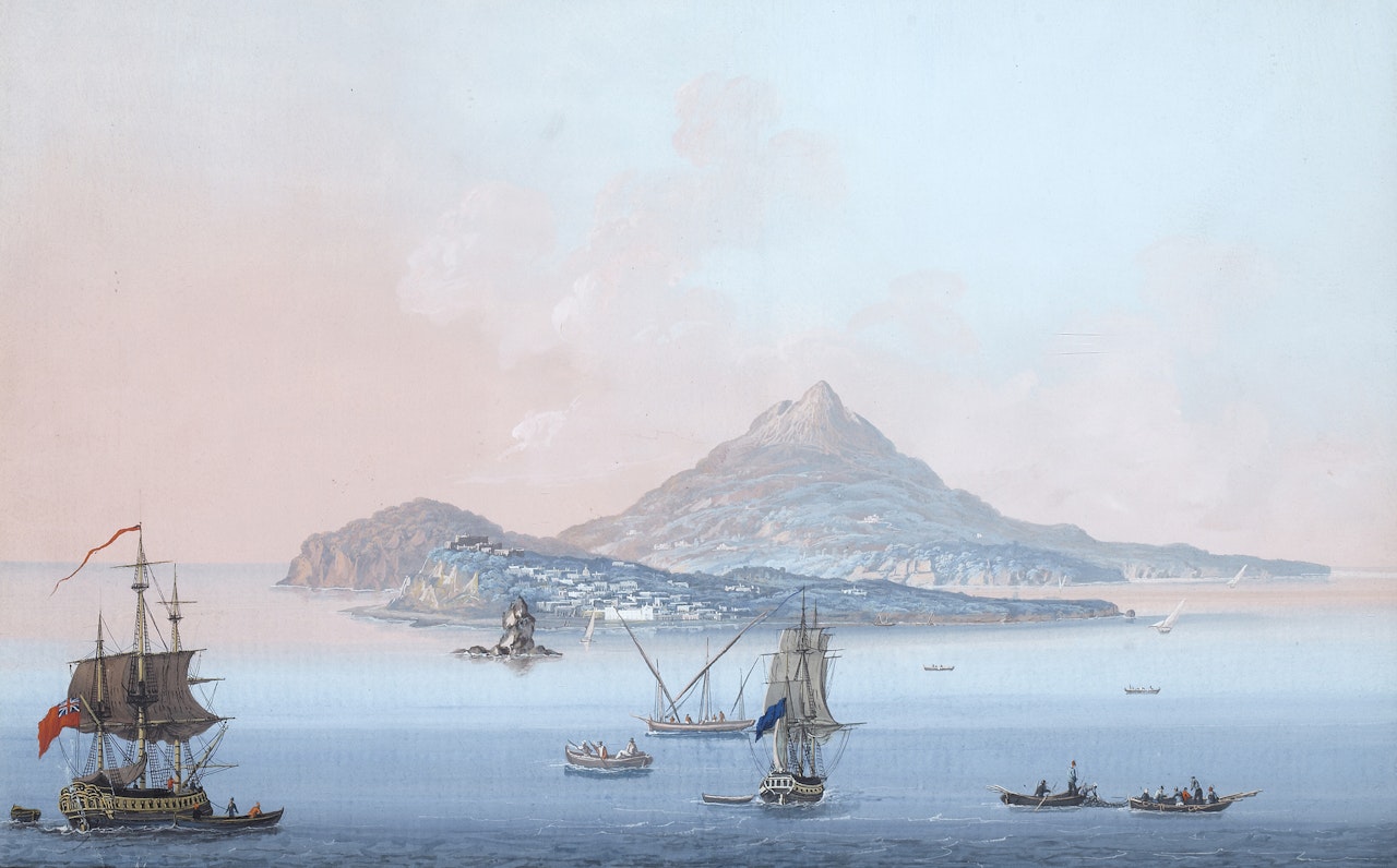 View of the island of procida by Neapolitan School
