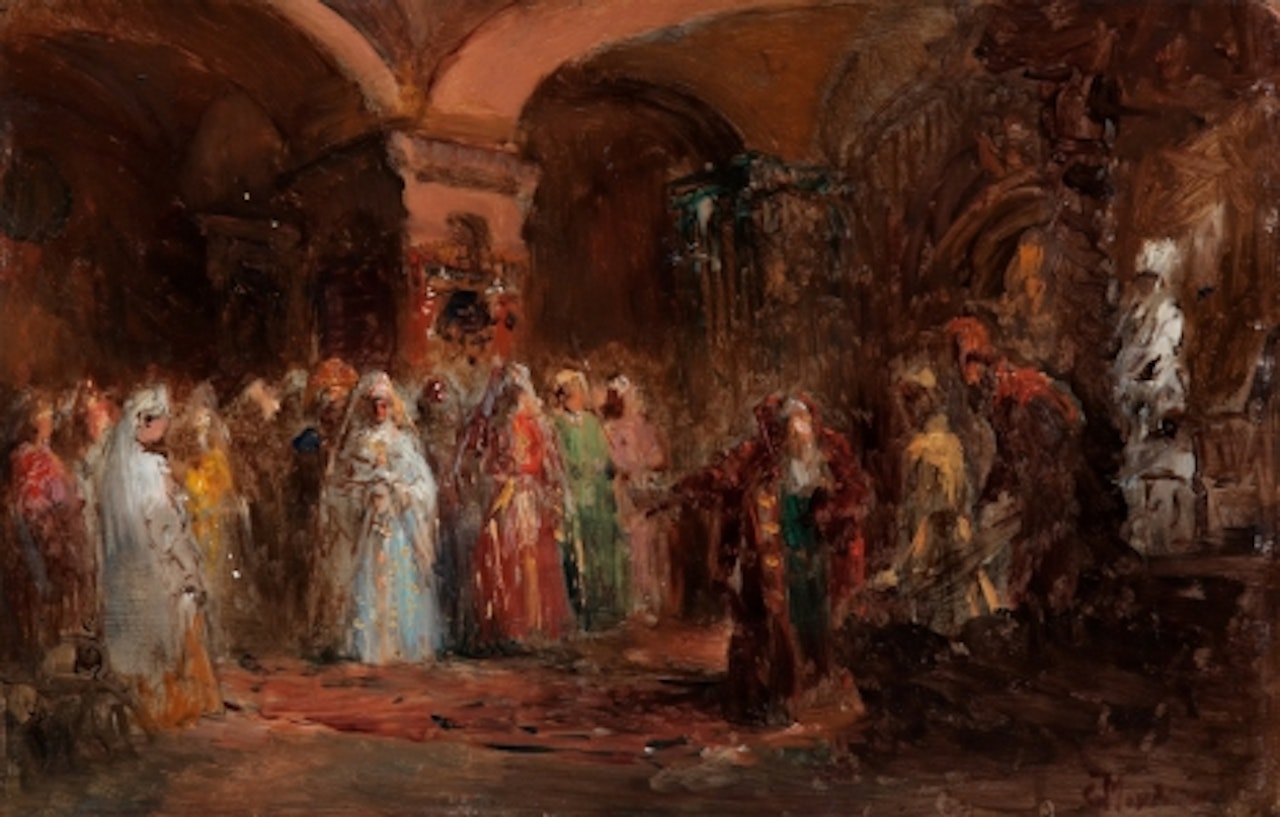 Study for "Tsar Alexei Mihailovich chooses a bride" by Konstantin Makovsky