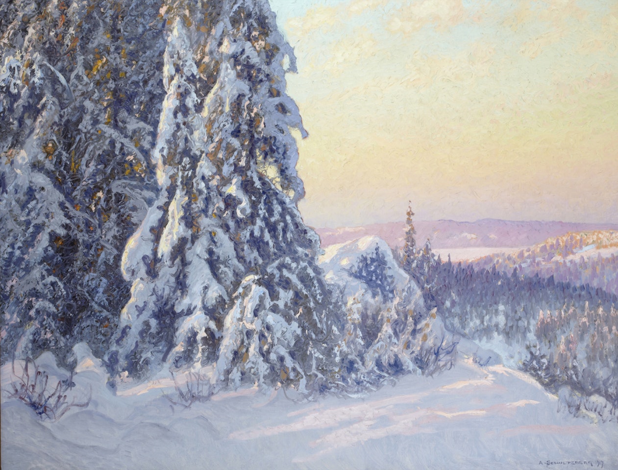 "Evening sun" - Motif from Filipstads Bergslag" by Anshelm Schultzberg