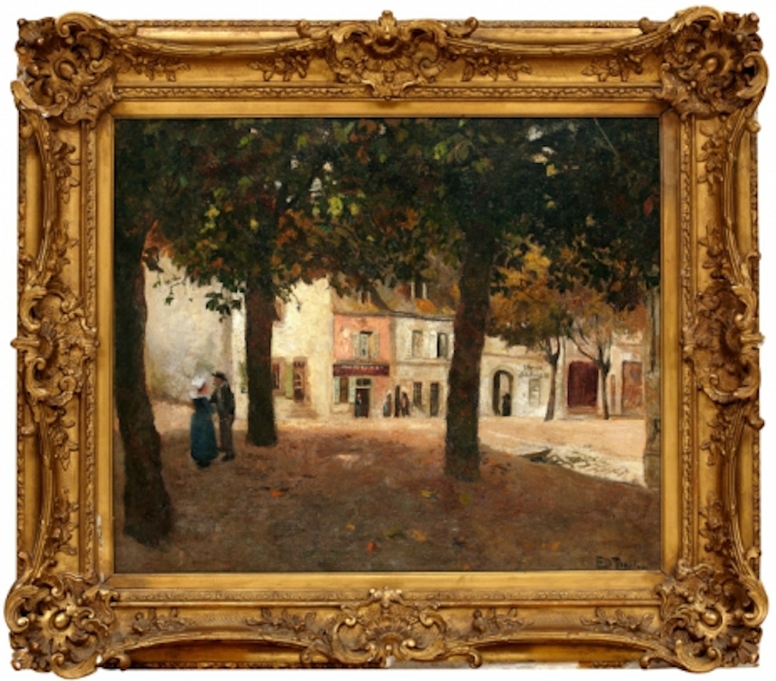 "La Place du Village" by Fritz Thaulow