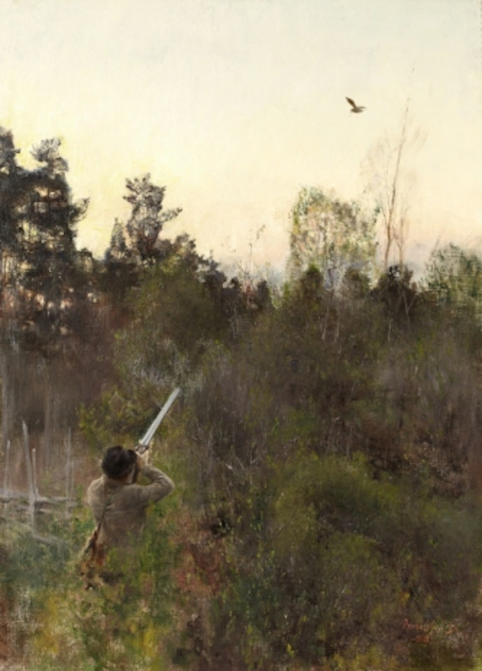 "Hunter" by Bruno Liljefors
