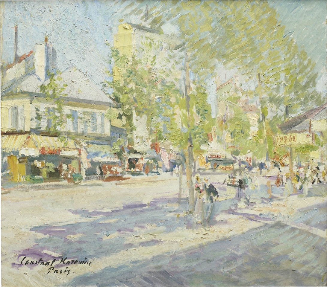 Parisian street view by Konstantin Alekseevich Korovin