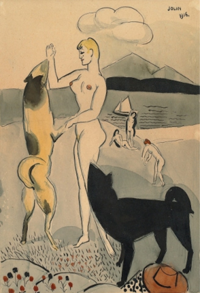 "The girl with the dogs" by Einar Jolin