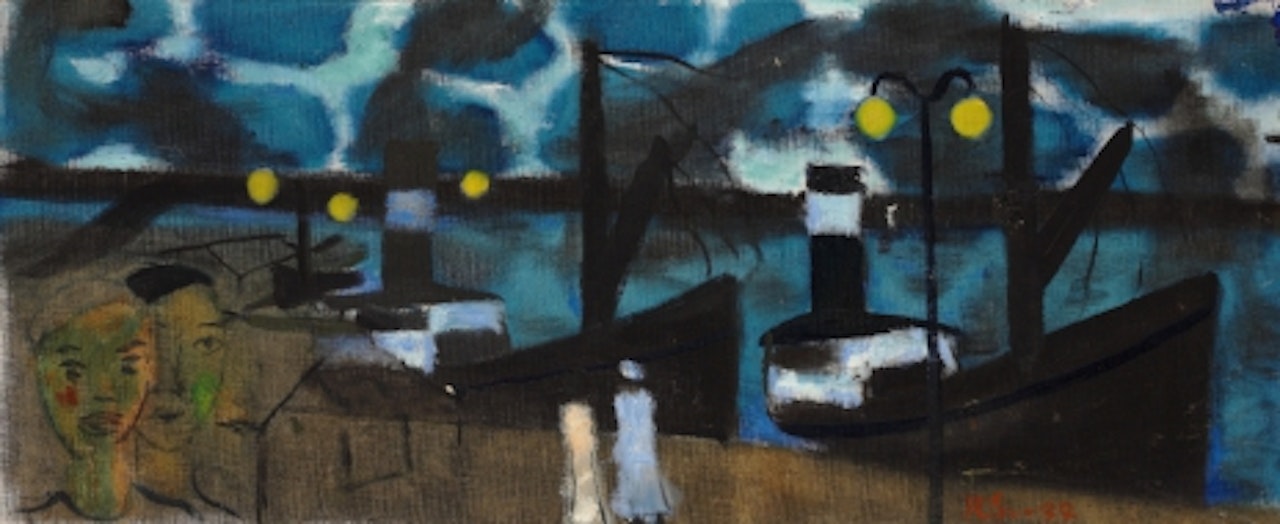 Evening in port by Ragnar Sandberg