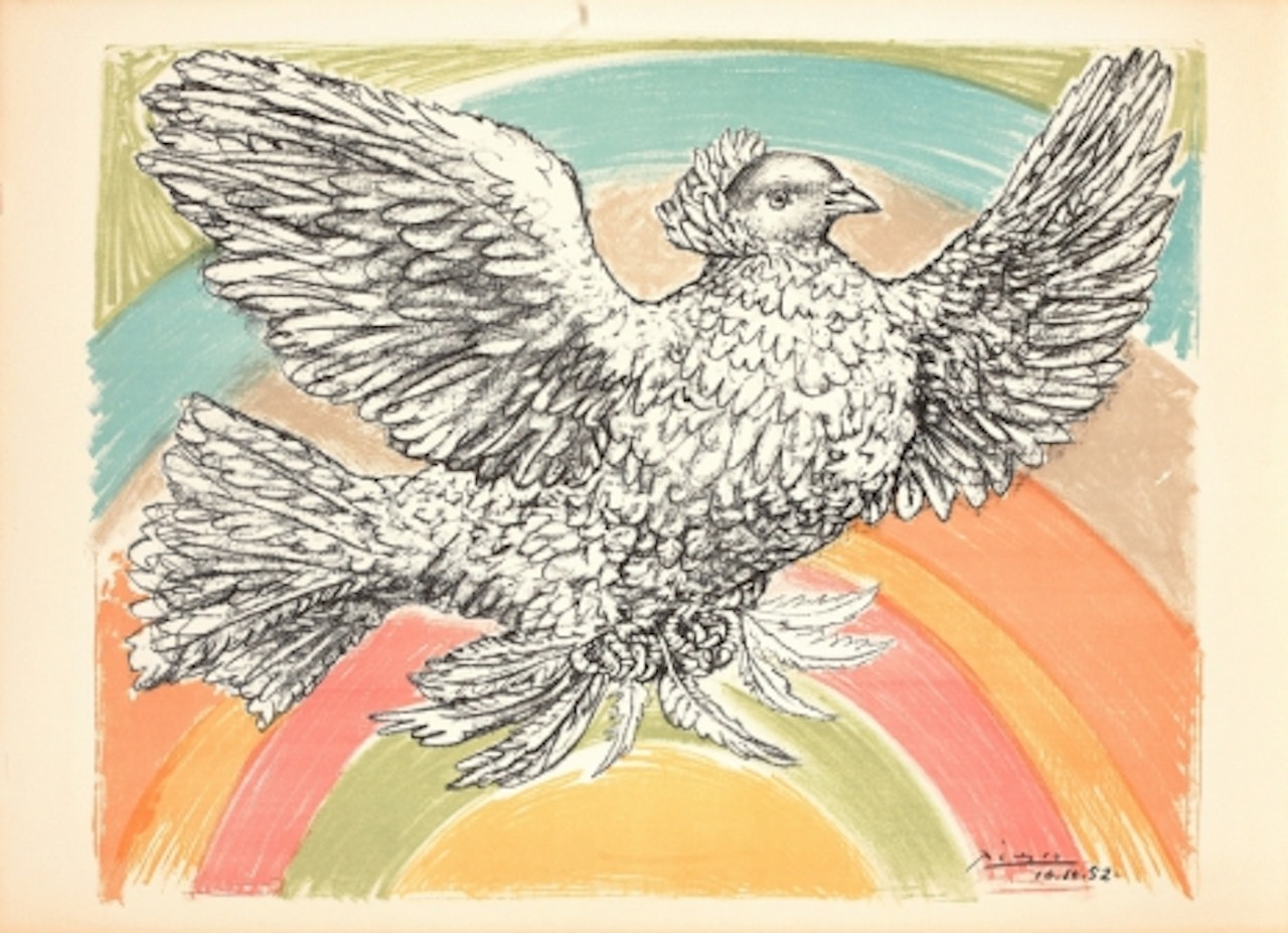 "Colombe volant (à l"Arc-en-ciel)" by Pablo Picasso