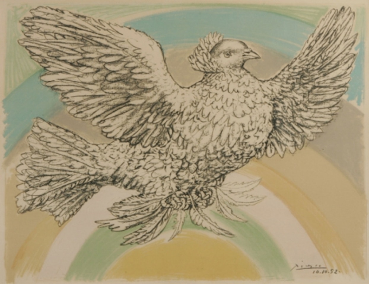 "Colombe volant (à l"Arc-en-ciel)" by Pablo Picasso