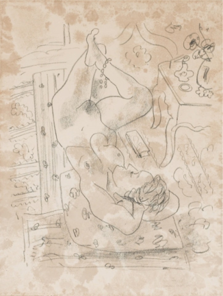 "Nu renversé près d"une table Louis XV" by Henri Matisse